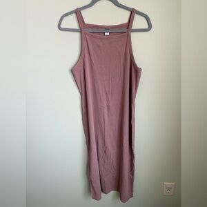 Old Navy Mauve Sleeveless Rib-Trim Midi Dress Size XL